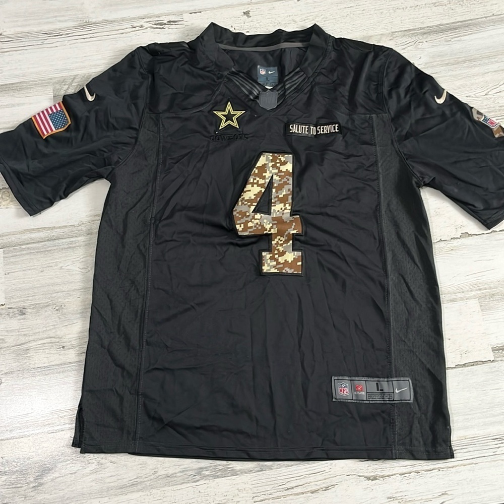 Nike Dak Prescott Military Jersey Size L Dallas Cowboys